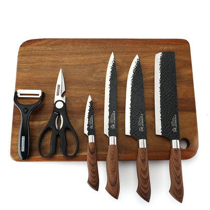 Juego de cuchillos de cocina profesional hecho de acero inoxidable