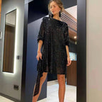 🎄Heiße Neuankömmlinge✨Pailletten-Minikleid mit Schnürung