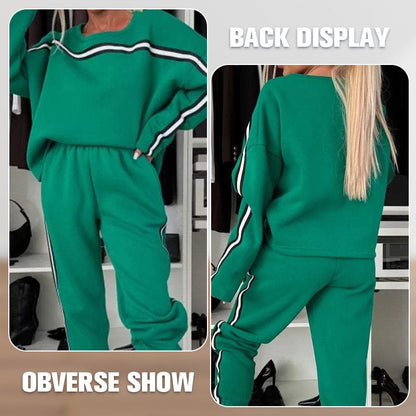 Tops y pantalones a rayas para mujeres.
