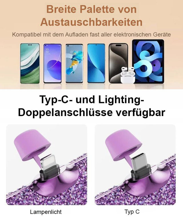 [Kreative&Praktische Geschenke]🔥🔥Diamant-Taschenladegerät