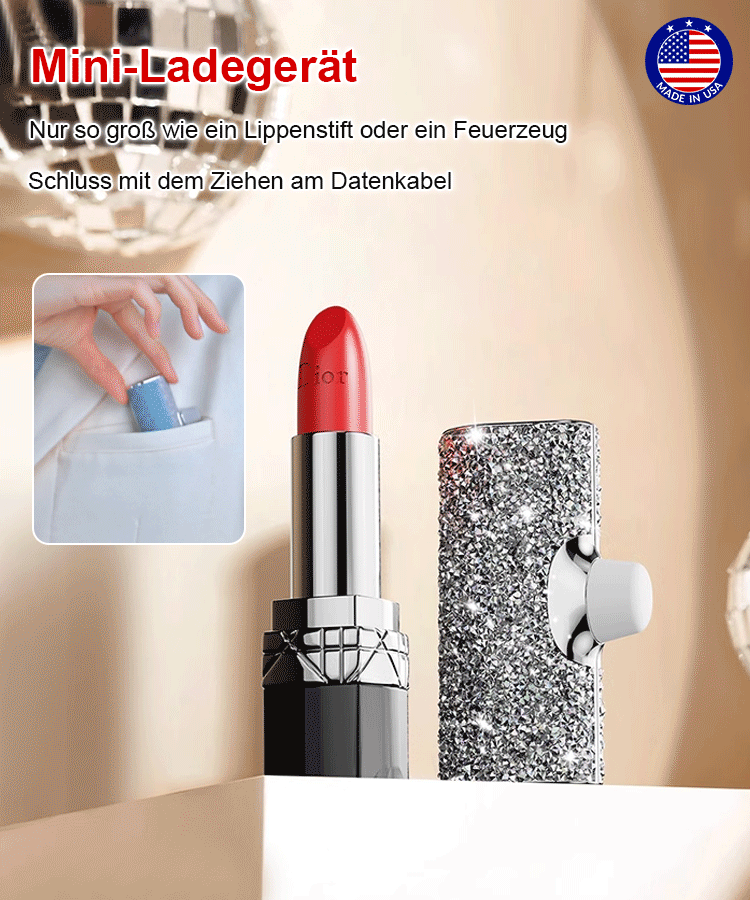 [Kreative&Praktische Geschenke]🔥🔥Diamant-Taschenladegerät