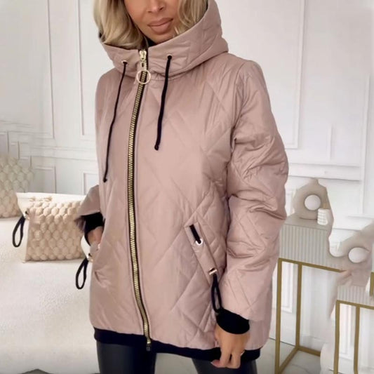 ❄️Winter Specials❄️ Modischer hüftlanger Parka-Mantel für Frauen mit hohem Halsausschnitt📦Freie Lieferung📦