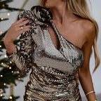 Schickes figurbetontes One-Shoulder-Minikleid für Damen