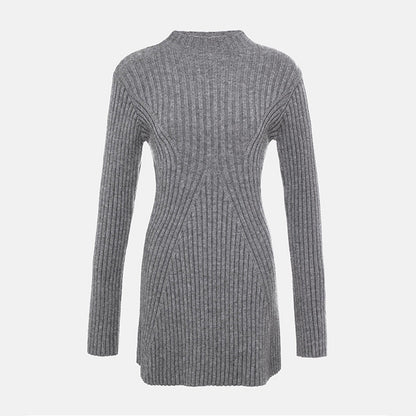 Mini vestido de línea A para mujeres de costilla