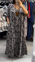 🔥💖[M-4XL] Bedrucktes Muster Mode Kleid.