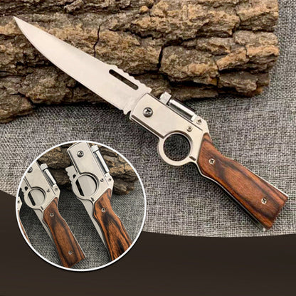 🔪Navaja plegable de resorte de acero inoxidable para exteriores💥