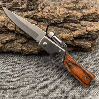 🔪Navaja plegable de resorte de acero inoxidable para exteriores💥
