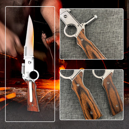 🔪Navaja plegable de resorte de acero inoxidable para exteriores💥
