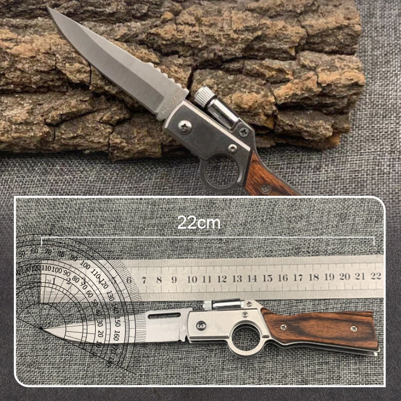 🔪Navaja plegable de resorte de acero inoxidable para exteriores💥