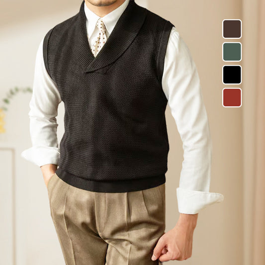 🎅Weihnachtsverkauf - 49 % RABATT🎅 Elegante Strickweste im Slim Fit für Herren