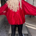 🎁Weihnachts-Specials 50% RABATT✨Modisch Elegant Pailletten Rundhalsausschnitt Langärmlig✨