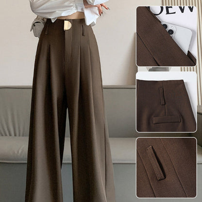 🔥Nuevos lanzamientos en preventa 2025🍃Pantalones de traje de pierna ancha y cintura alta para mujer