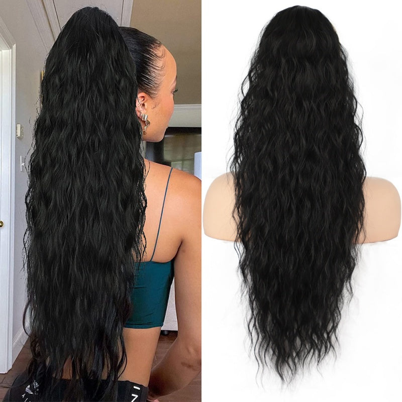😍Lockige Wellenkrause Haarverlängerung mit Pferdeschwanz💖Zwei Stück kostenloser Versand