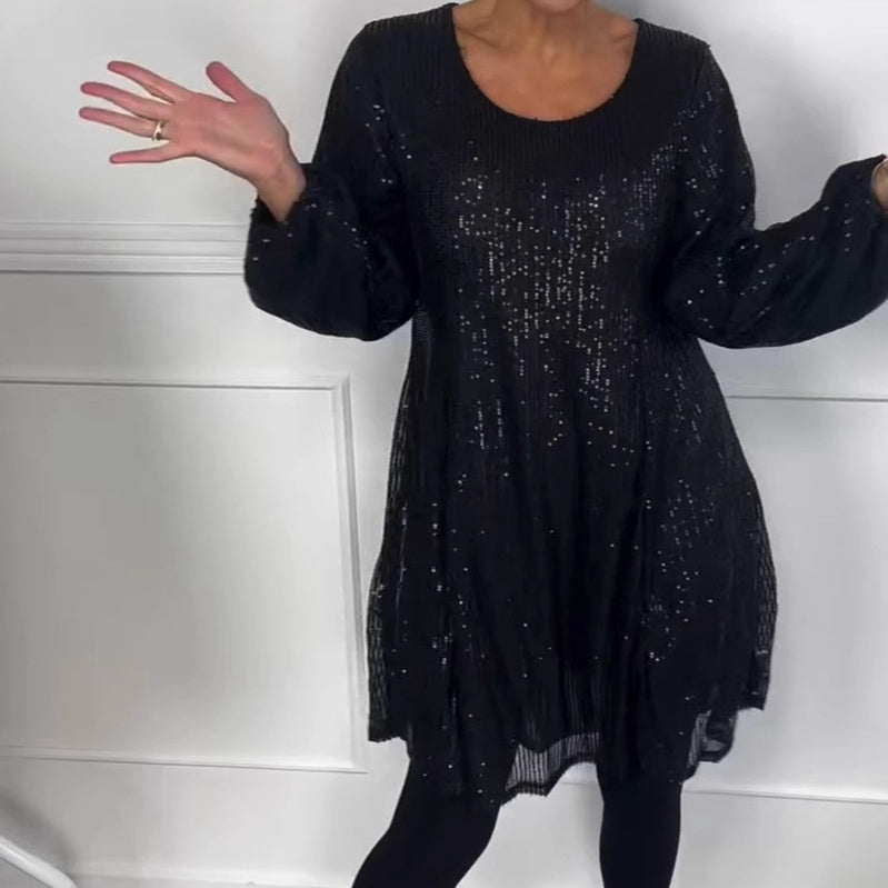 💕Was soll ich morgen anziehen?💕Schwarzes Paillettenkleid