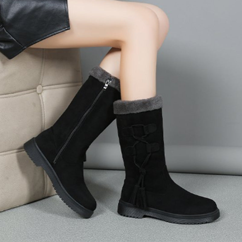 Letzte Chance: Winterschlussverkauf 🛍️✨ Warme Damenstiefel mit seitlichem Reißverschluss