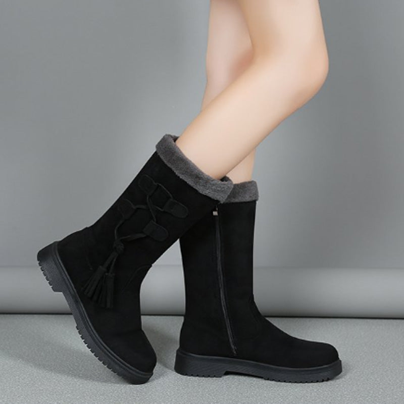 Letzte Chance: Winterschlussverkauf 🛍️✨ Warme Damenstiefel mit seitlichem Reißverschluss