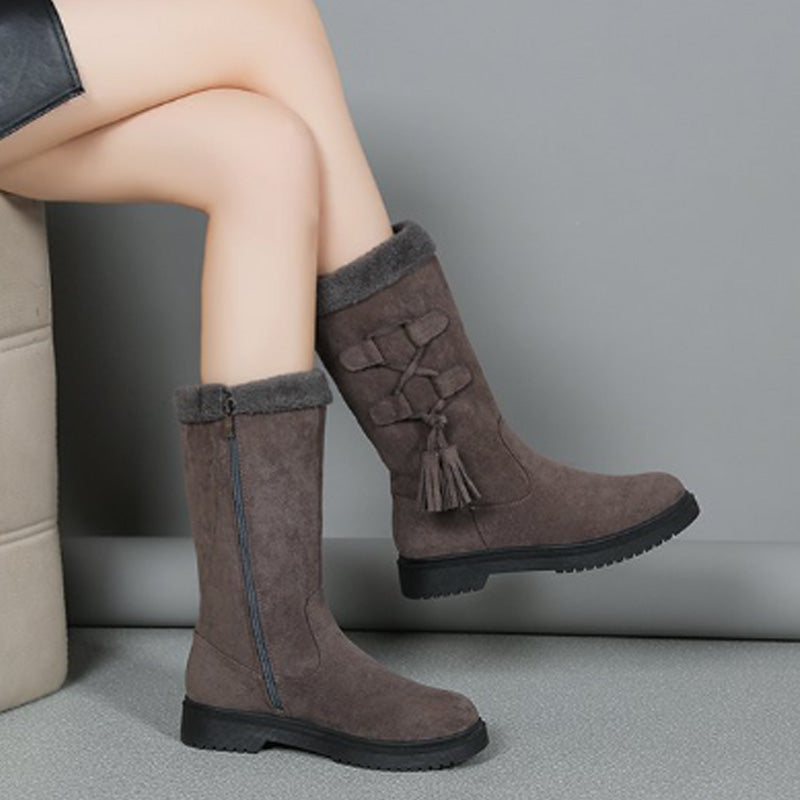 Letzte Chance: Winterschlussverkauf 🛍️✨ Warme Damenstiefel mit seitlichem Reißverschluss