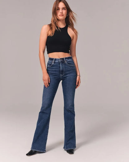 ⭐ Ropa de mujer 2025 ⭐  -30% de descuento + envío gratis🎊🎅 Pantalones acampanados elásticos de cintura ultraalta