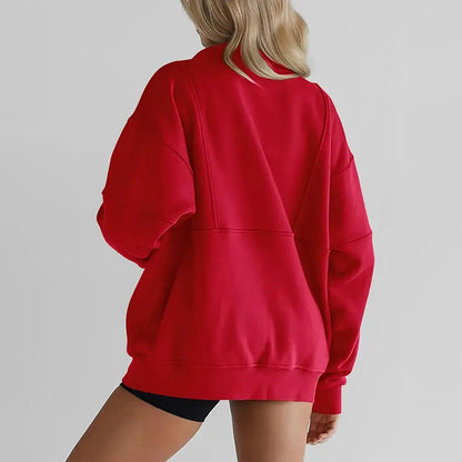 🔥OFERTA CALIENTE 49% - Top informal con media cremallera y solapa para mujer