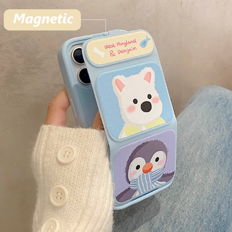 🐼🐼🐼Cute Shockproof Phone Case with Folding Stand