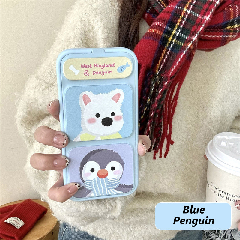 🐼🐼🐼Cute Shockproof Phone Case with Folding Stand