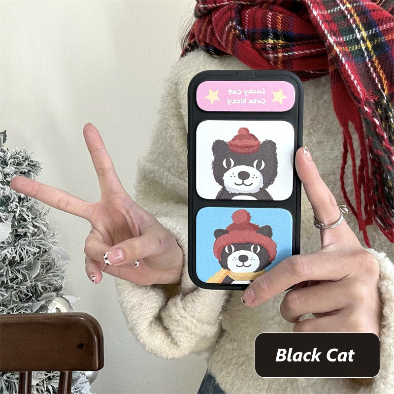🐼🐼🐼Cute Shockproof Phone Case with Folding Stand