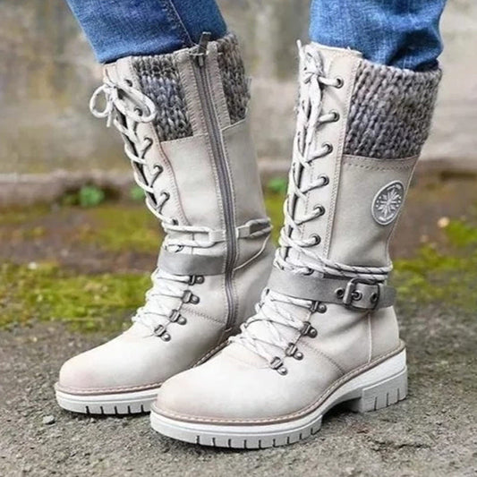 ❄️Winterschlussverkauf 77% RABATT🎁Wasserdichte Knie-Schneestiefel für Damen