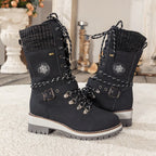 ❄️Winterschlussverkauf 77% RABATT🎁Wasserdichte Knie-Schneestiefel für Damen