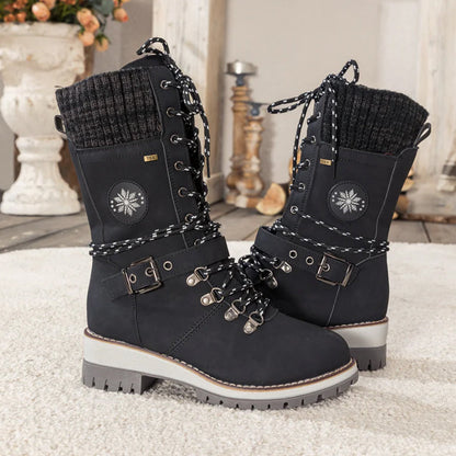 ❄️Winterschlussverkauf 77% RABATT🎁Wasserdichte Knie-Schneestiefel für Damen