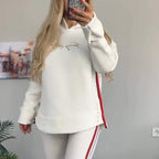 Räumungsverkauf 2025 Neues Upgrade✨👗Damen Hoodie und gestreifte Hose 2-teiliges Set