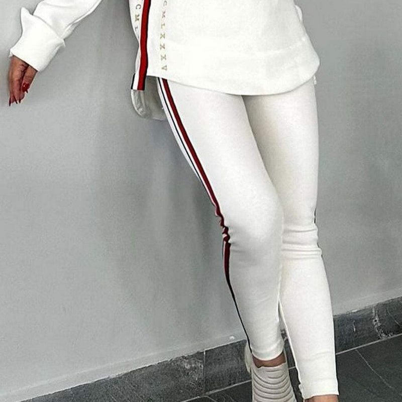 ❤️Räumungsverkauf Damen Hoodie und gestreifte Hose 2-teiliges Set