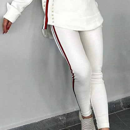 ❤️Räumungsverkauf Damen Hoodie und gestreifte Hose 2-teiliges Set