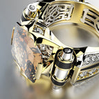 💕 Valentinstags-Special - 50% Rabatt 💕 Robuster Vintage-Ring mit breitem Zirkonia