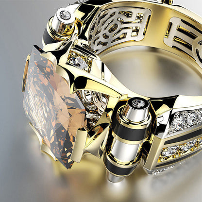 💕 Valentinstags-Special - 50% Rabatt 💕 Robuster Vintage-Ring mit breitem Zirkonia