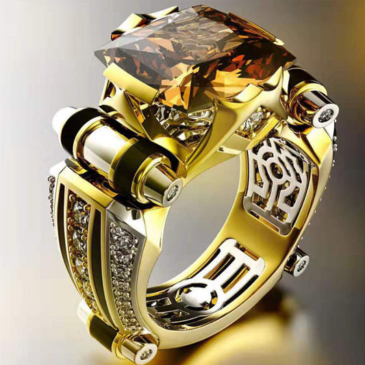 💕 Valentinstags-Special - 50% Rabatt 💕 Robuster Vintage-Ring mit breitem Zirkonia