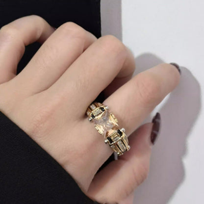 💕 Valentinstags-Special - 50% Rabatt 💕 Robuster Vintage-Ring mit breitem Zirkonia