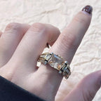 💕 Valentinstags-Special - 50% Rabatt 💕 Robuster Vintage-Ring mit breitem Zirkonia