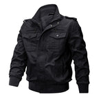 Herren Militärjacke mit Stehkragen und Reißverschluss