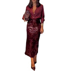 💥Heißer Verkauf 50% Rabatt💃Elegantes Damen-Top und Paillettenrock, 2-teiliges Set