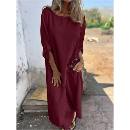 ⏰Zeitlich begrenzter Rabatt👗Unregelmäßiges Kleid und locker sitzende Hose für Damen, 2-teiliges Set
