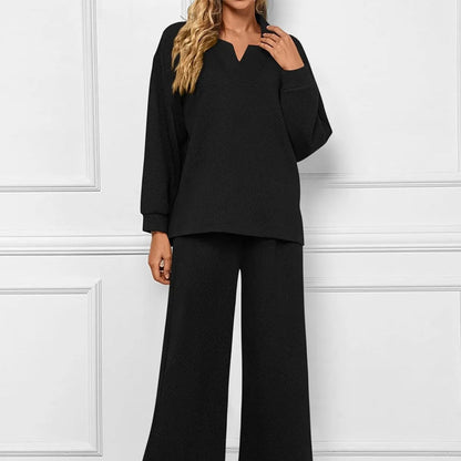 🔥Promoción de Año Nuevo 49% 💕Conjunto de dos piezas para mujer con escote en V y bolsillos.