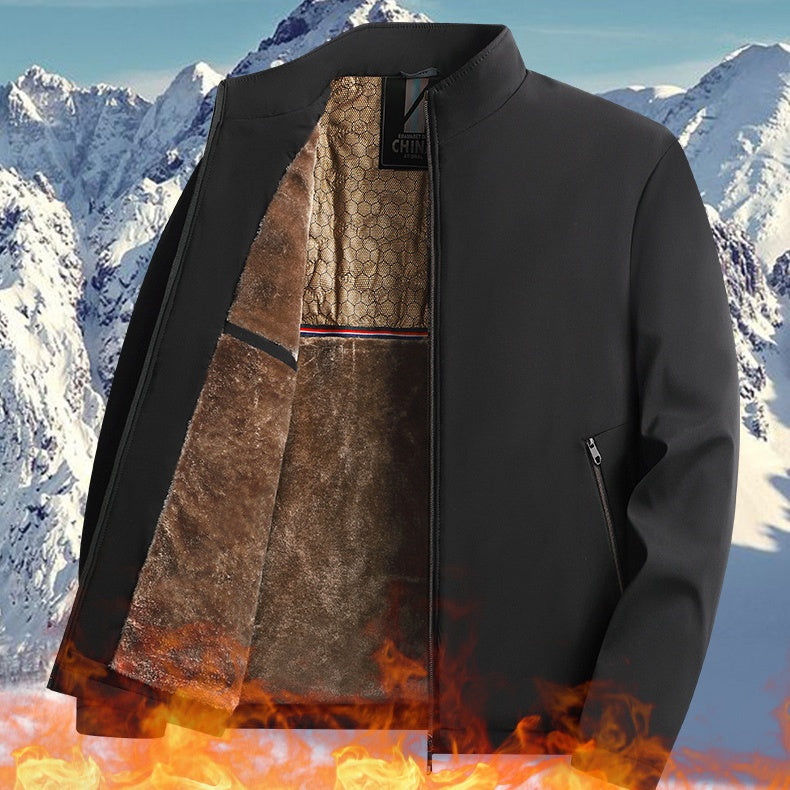 💜 LETZTER TAG DER AKTION – 50 % RABATT 💜Herren Winterjacke mit Stehkragen und Reißverschluss