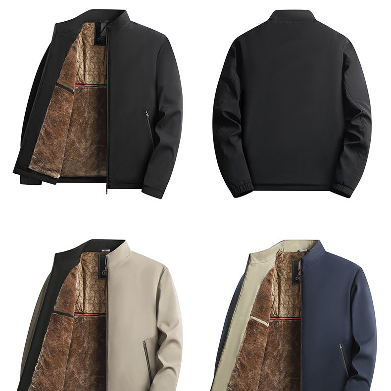 💜 LETZTER TAG DER AKTION – 50 % RABATT 💜Herren Winterjacke mit Stehkragen und Reißverschluss
