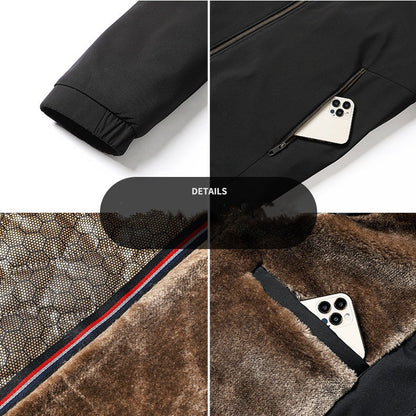 💜 LETZTER TAG DER AKTION – 50 % RABATT 💜Herren Winterjacke mit Stehkragen und Reißverschluss