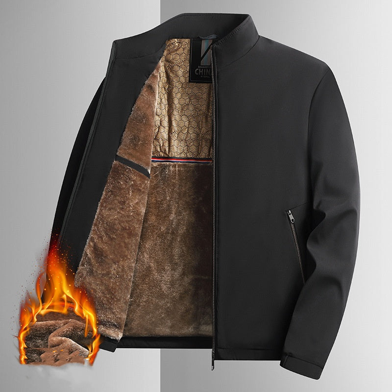 💜 LETZTER TAG DER AKTION – 50 % RABATT 💜Herren Winterjacke mit Stehkragen und Reißverschluss