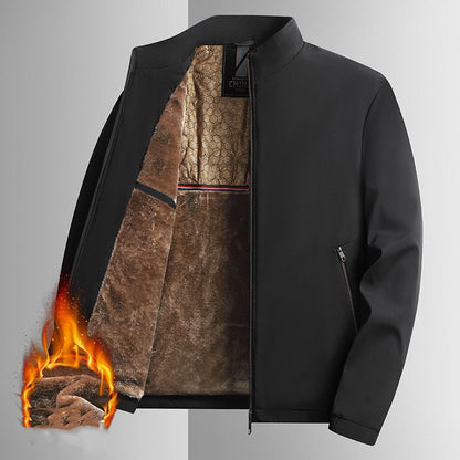 💜 LETZTER TAG DER AKTION – 50 % RABATT 💜Herren Winterjacke mit Stehkragen und Reißverschluss