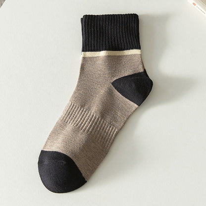 Hombres cómodos y transpirables calcetines con diseño de bloques de color