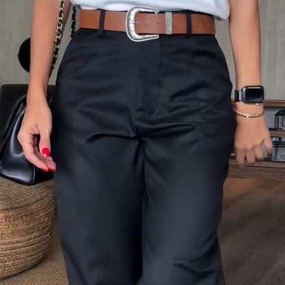 🔥Nuevo bestseller🔥Pantalones blazer rectos casuales de cintura alta para mujer