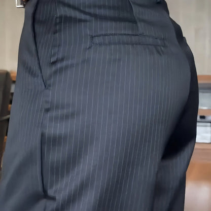 🔥Nuevo bestseller🔥Pantalones blazer rectos casuales de cintura alta para mujer