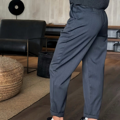 🔥Nuevo bestseller🔥Pantalones blazer rectos casuales de cintura alta para mujer